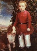 Joseph Whiting Stock Portrait of a Boy with a Dog china oil painting reproduction